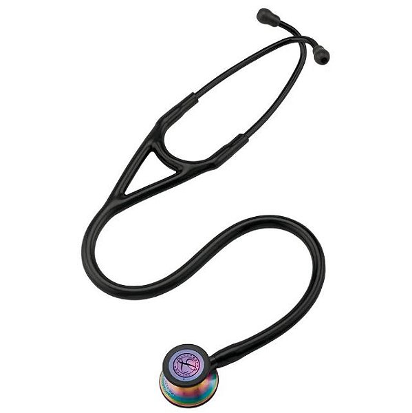 Estetoscópio Littmann Cardiology Iv 6165 Preto Rainbow 3m