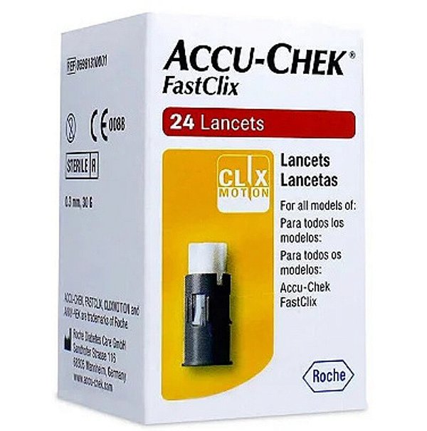 Lanceta accu-chek fastclix com 24 Roche