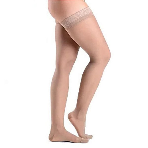Meia Coxa 782B Ever Sheer longa ponteira fechada Sigvaris