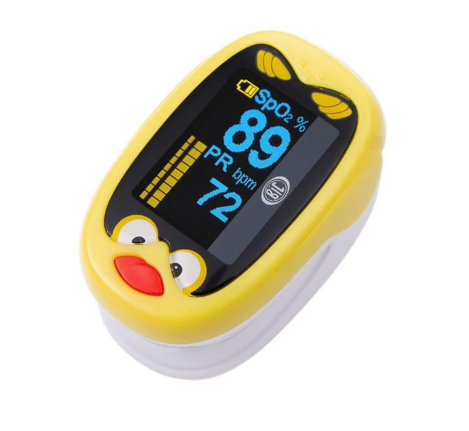 Oxímetro de Pulso Pediátrico Recarregável USB Amarelo K1 BIC