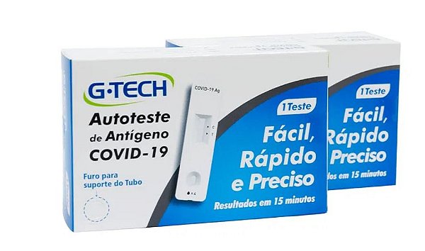 Kit Autoteste De Antígeno Covid-19 G-tech C/ Anvisa