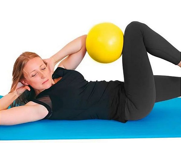 Bola Para Pilates e Exercícios Amarelo Ortho Pauher