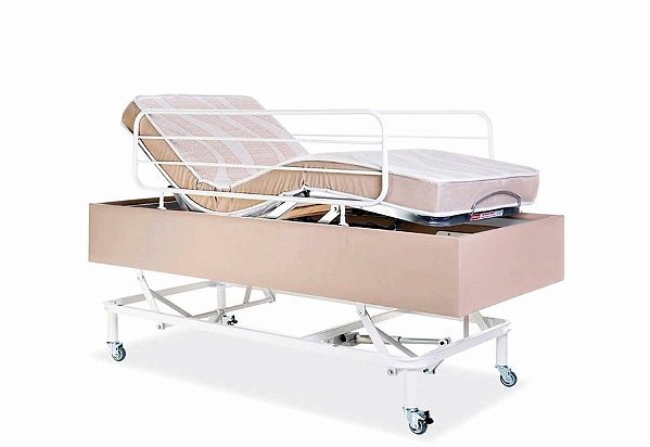 Cama completa Com Colchão Hospitalar Comfort Nero Pilati 3 Movimentos