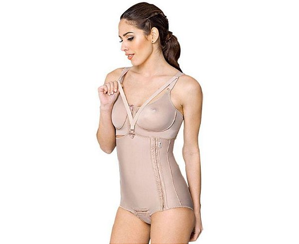 Cinta Pos Cirurgica Modeladora Body Com Colchetes Na Lateral