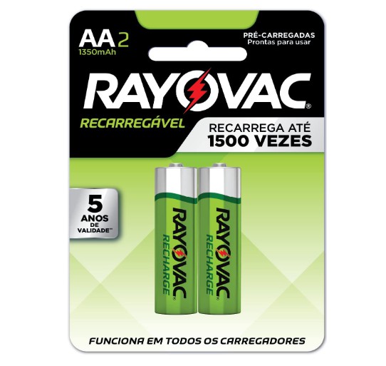 Pilha Recarregável Eco AA C/2 Unidades Rayovac