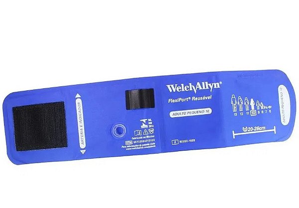 Braçadeira Flexiport 10 Adulto pequena 20-26cm  Welch Allyn