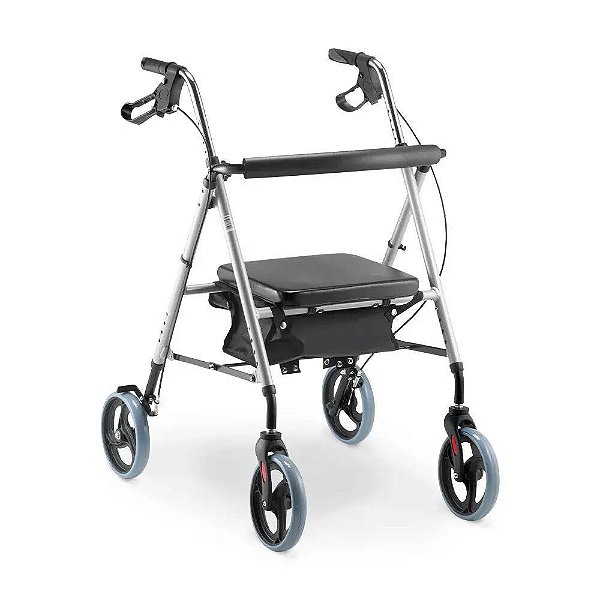 Andador Adulto 4 Rodas Com Assento Dellamed