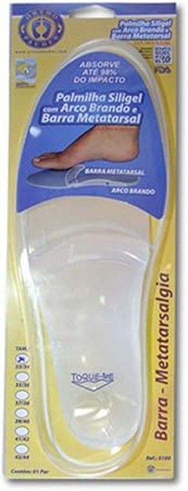 Palmilha Siligel Arco Barra Metatarsal 5100 Ortho Pauher