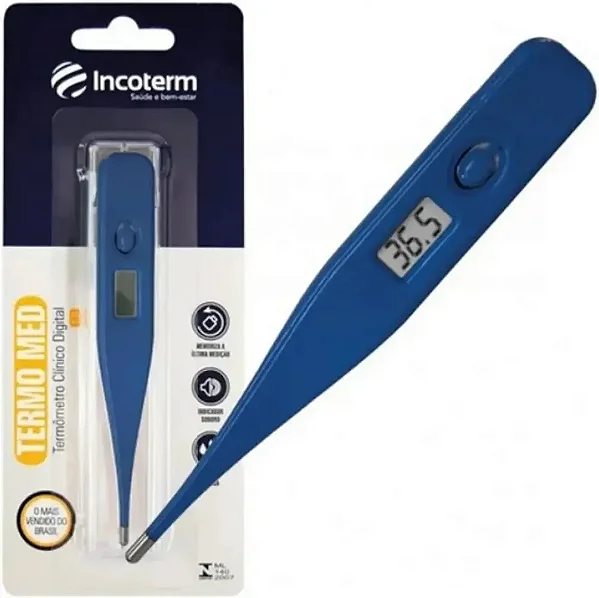 Termômetro Clínico Digital Termomed Incoterm Azul