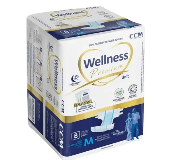 Fralda Geriátrica Wellness Premium 8 Unidades