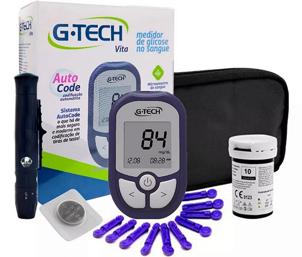 Kit Medidor de Glicemia G-Tech Vita