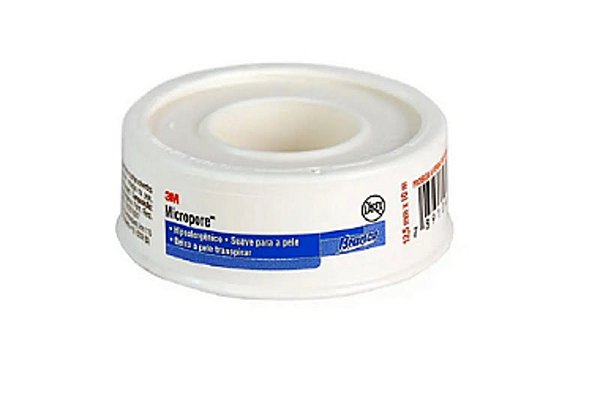 Fita Micropore Branca 3M 12,5MMX10M