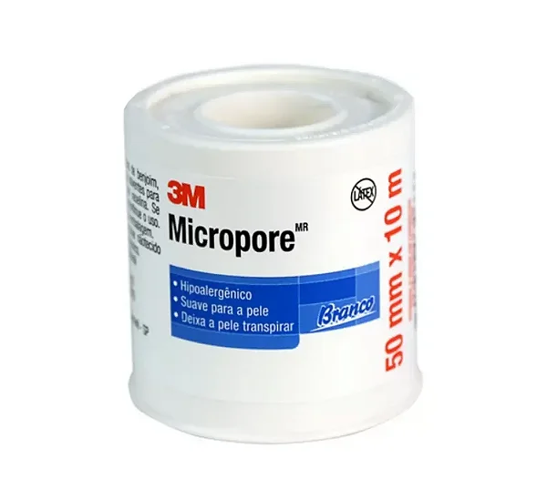 Fita Micropore Branca 50MMX10M