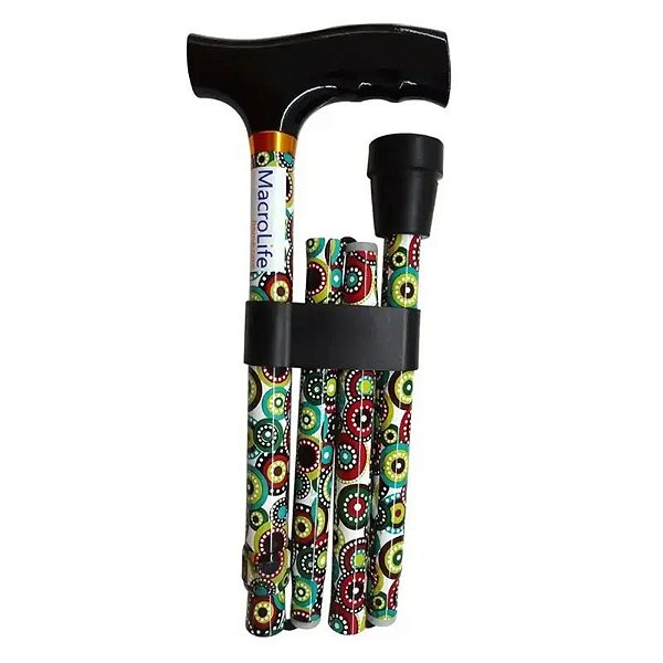 Bengala Bronze Em T Dobrável Colorida Floral B-78 Macrolife