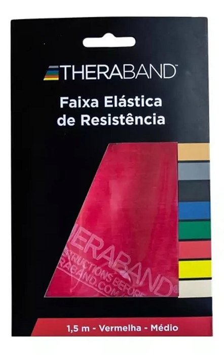 Faixa Elástica De Resistência 1,5m Cor Vermelho