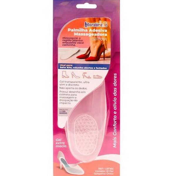 Palmilha Adesiva Massageadora Silifoot Tamanho Único LSF100 - Ortho Pauher