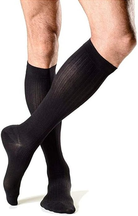 Meia 3/4 panturrilha Masculina 20-30 mmHg Actitud 192b Preta Sigvaris