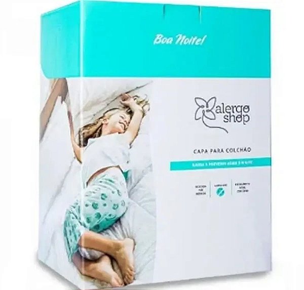 Capa colchão Anti Ácaros De Casal King Algodão Alergoshop