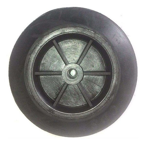Roda Aro 6 Pneu Preto para Cadeira de Rodas e Banho - CDS 101 / CDS 102