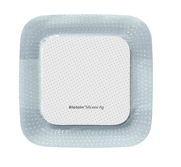 Curativo Silicone e Prata 12,5x12,5cm Biatain Silicone AG