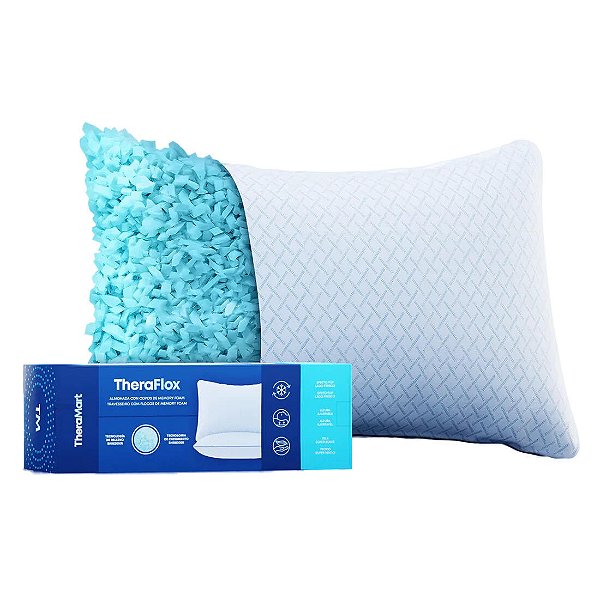 Travesseiro Ajustável com flocos de gel fresco TheraFlox