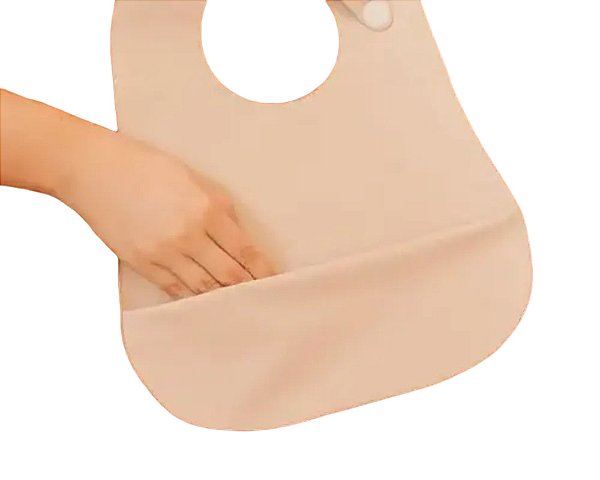 Babador Impermeável Adulto M Bege - Ortho Pauher