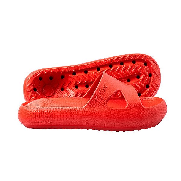 Chinelo para esporão Nuvem Ortho Pauher vermelho