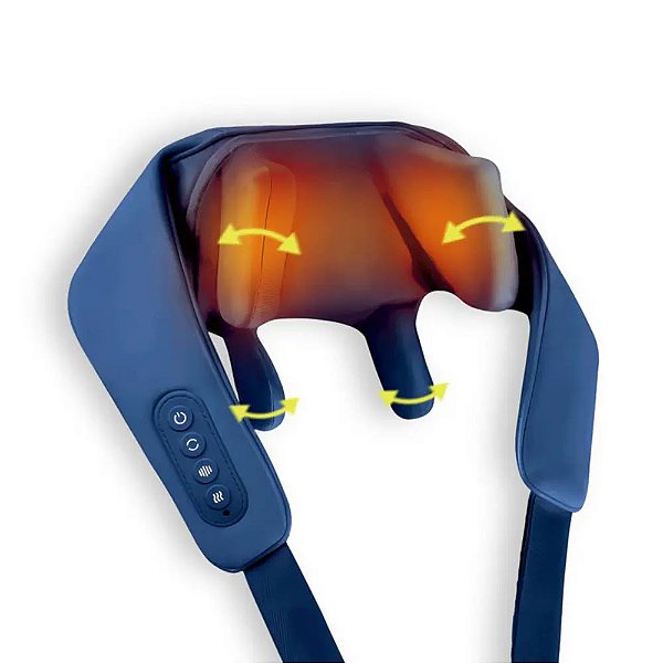 Massageador de Pescoço Elétrico Shiatsu 6D Sem Fio - Relaxmedic