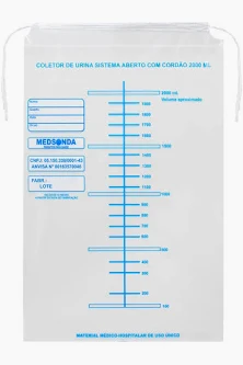 Coletor de Urina Aberto Tipo Saco com Cordão 2000ML – Medsonda