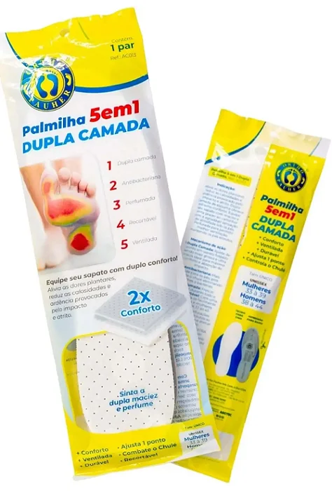 Palmilha 5 em 1 Dupla Camada Ortho Pauher
