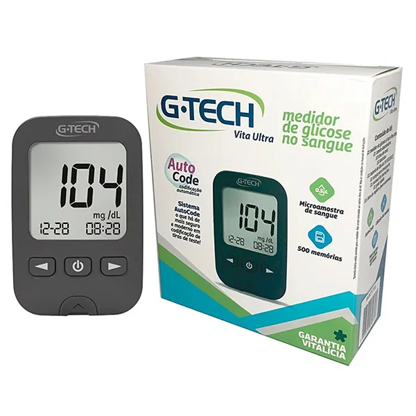 Kit Medidor de Glicemia G-Tech Vita ultra