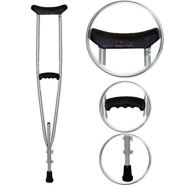 Muleta axilar de alumínio dilepe