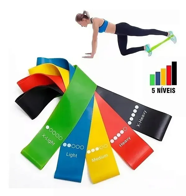 Mini Band Kit Faixa Elástica de Exercícios Incoterm