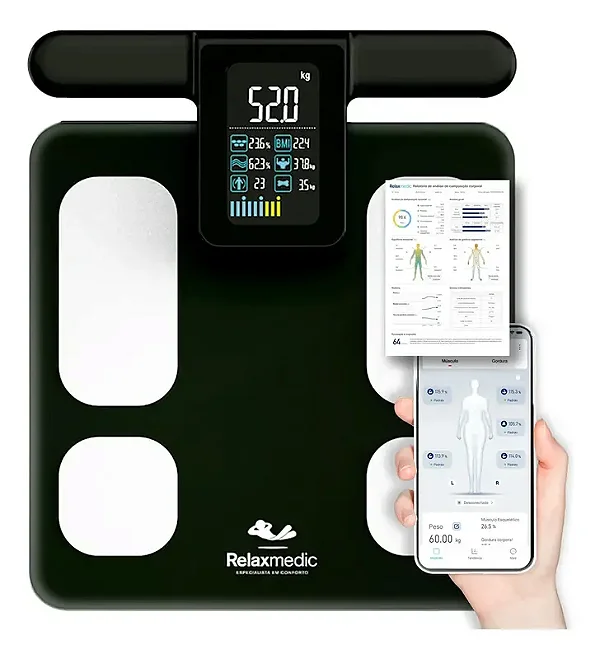 Balança Digital de Bioimpedância BodyScan Pro