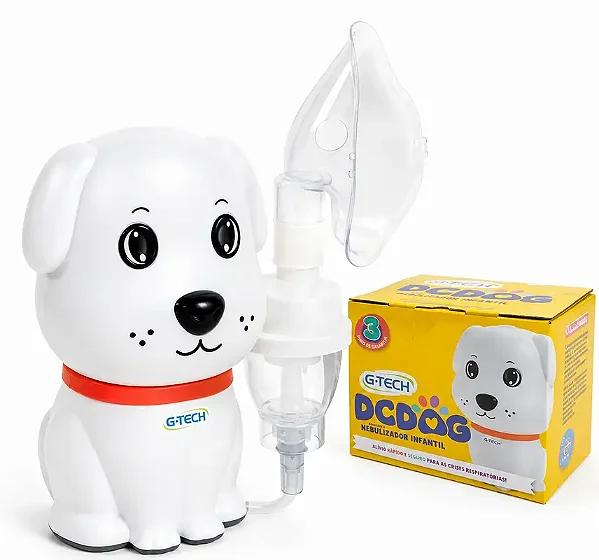 Inalador e Nebulizador Infantil NEBDOG G-Tech com Tecnologia SuperFlow