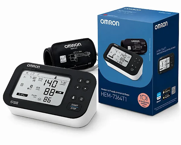 Aparelho De Pressão Digital Omron Hem-7384t1 Intellisense Afib Bluetooth