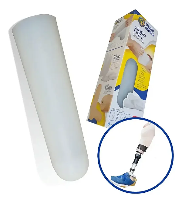 Liner Gel Transtibial Sem Conexão Transparente M Orthopauher
