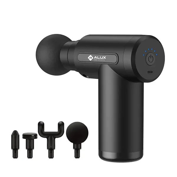 Mini Massageador Sem Fio Com 4 Ponteiras Alux