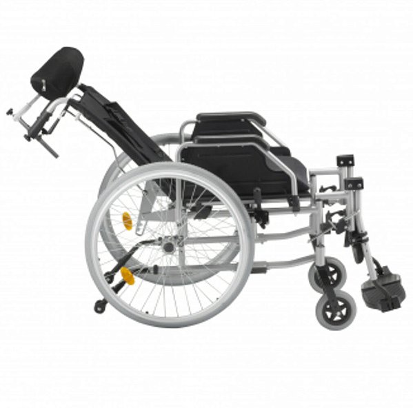 Cadeira de Rodas Reclinável em Alumínio 48cm Dobrável até 130 Kg D700 Dellamed