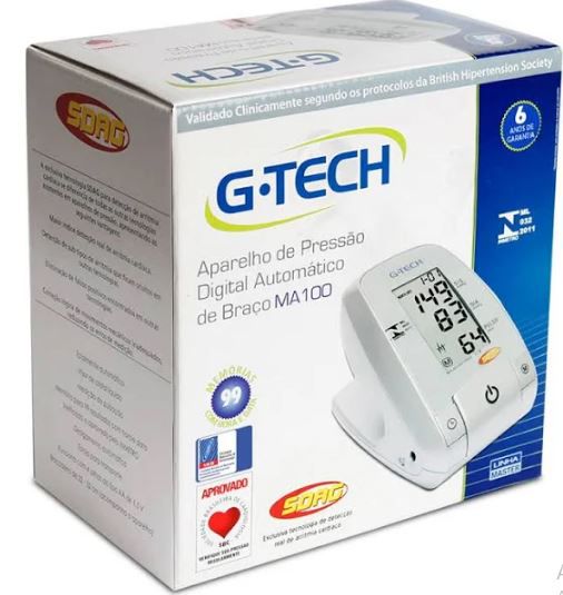 Aparelho de Pressão Digital Automático de Braço G-Tech MA100