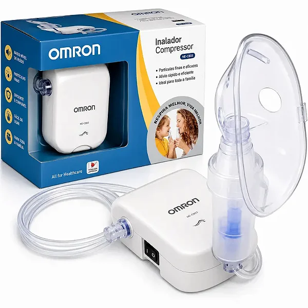 Inalador Nebulizador Compressor Portátil Omron Ne-c803 Elite
