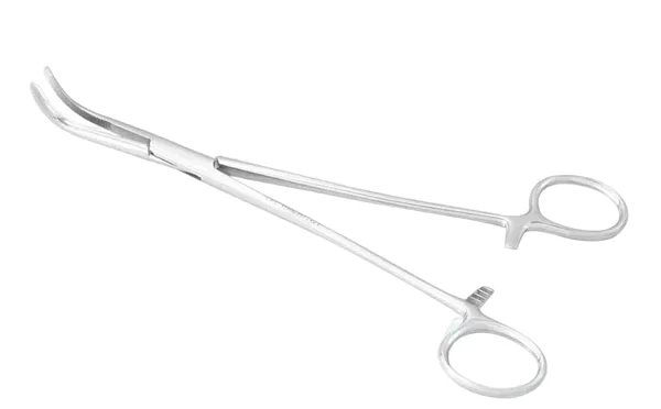 Pinça Kocher Curva 14Cm Aço Inoxidável