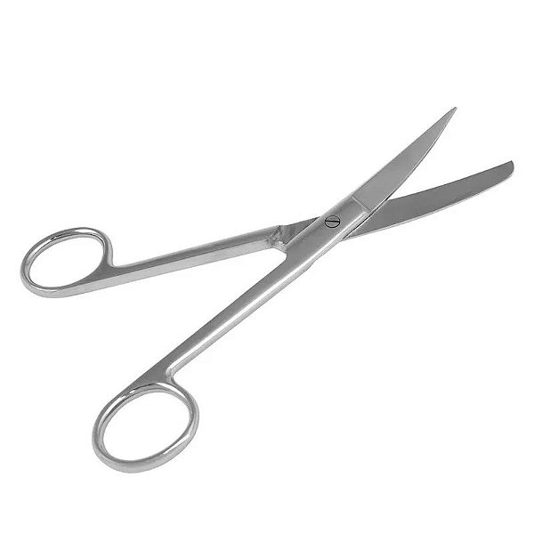 Tesoura Cirúrgica 17Cm Curva Fina/Romba Aço Inoxidável