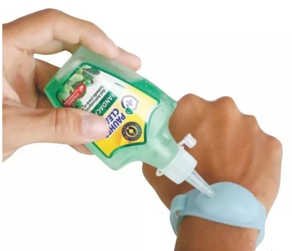 Pulseira De Biossegurança Com Frasco De Álcool 70