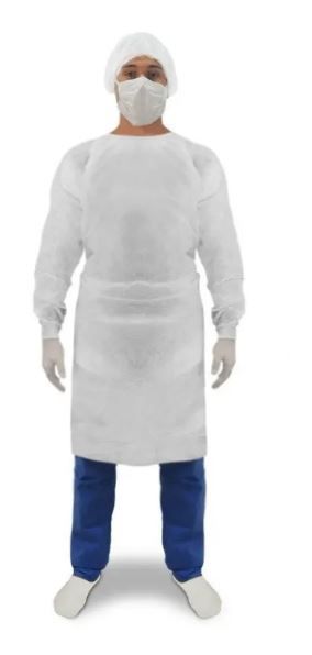 Avental Descartável Manga Longa Com Elástico No Punho Tnt Orthopauher