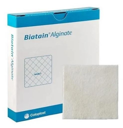 Biatain Ag Curativo De Alginato De Cálcio E Prata Coloplast 3760 - 10X10Cm