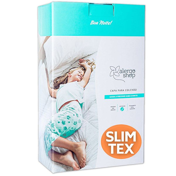 Capa De Colchão Solteiro Padrão Slim Tex Alergoshop