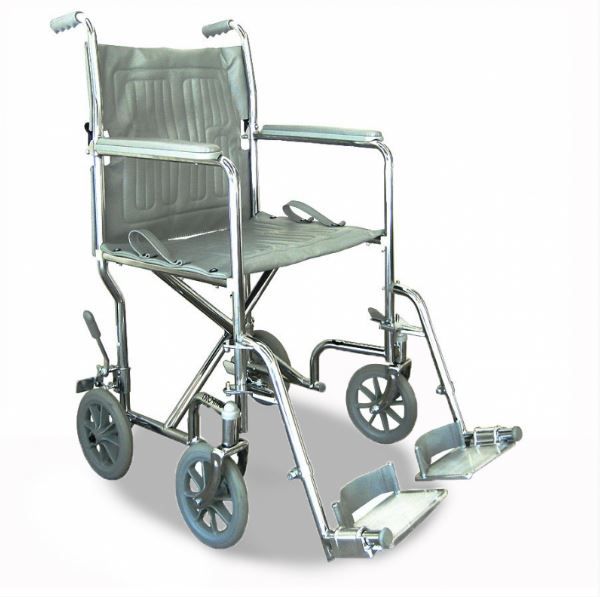 Cadeira De Rodas Em Aço Cromado Confort