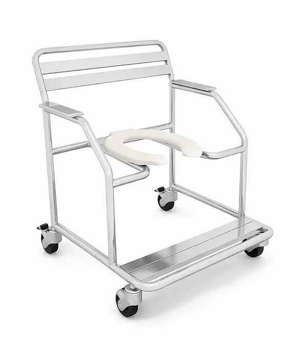 Cadeira Higiênica Em Inox reforçado Capacidade 200Kg Tubonox