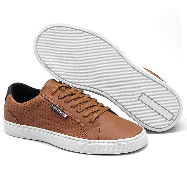 Sapatênis Casual Masculino Caramelo - CONNECT STORE CALÇADOS